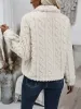 Fuzzy Button Up Collared Neck Jacket sold by Charming Charlie