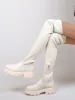 PU Leather Round Toe Platform Boots sold by Charming Charlie