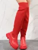 PU Leather Round Toe Platform Boots sold by Charming Charlie
