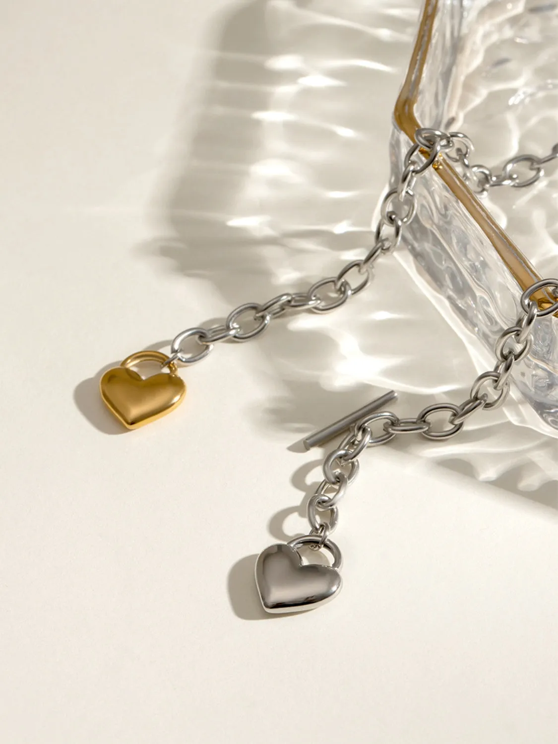 Stainless Steel Heart Chain Necklace sold by Charming Charlie product image thumbnail 4