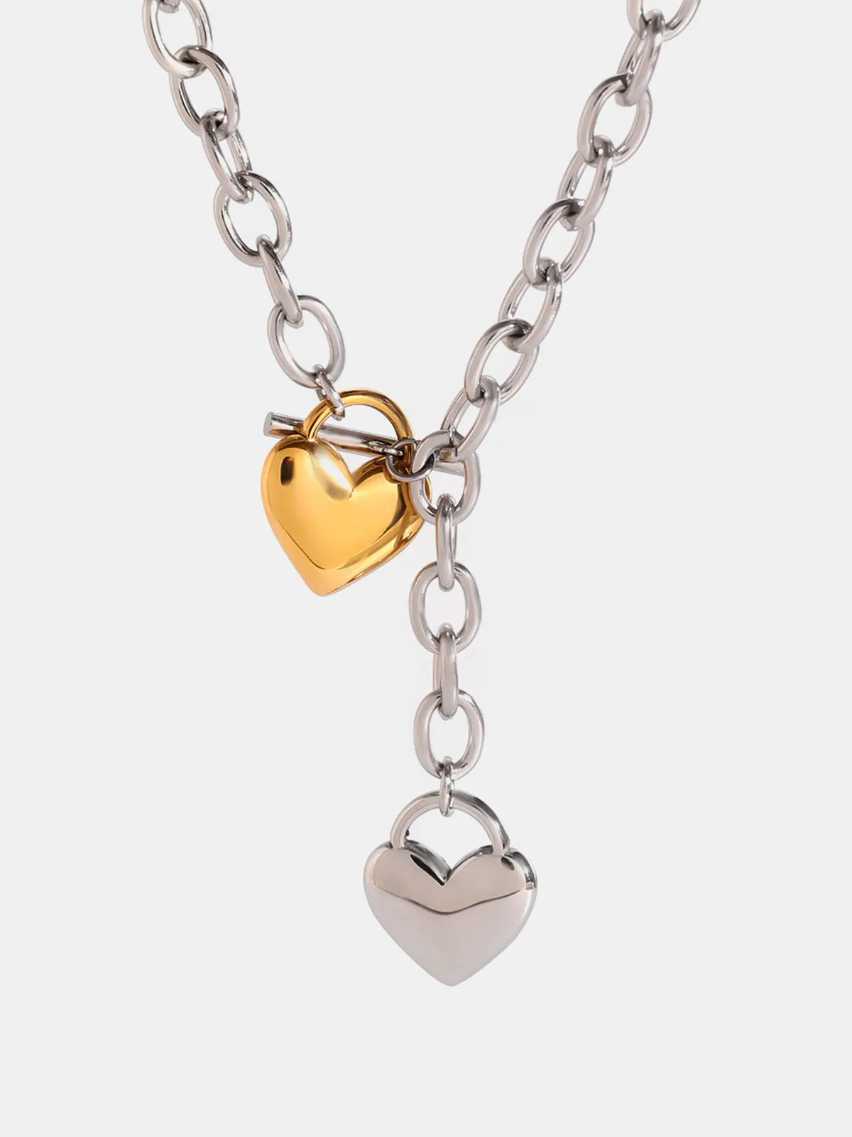 Stainless Steel Heart Chain Necklace sold by Charming Charlie