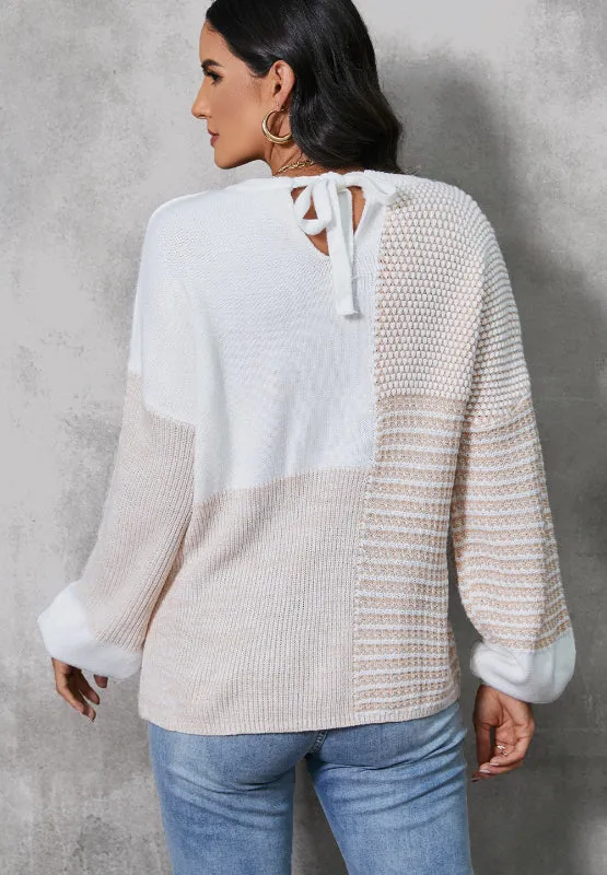 Contrast Round Neck Long Sleeve Sweater sold by Charming Charlie product image thumbnail 5