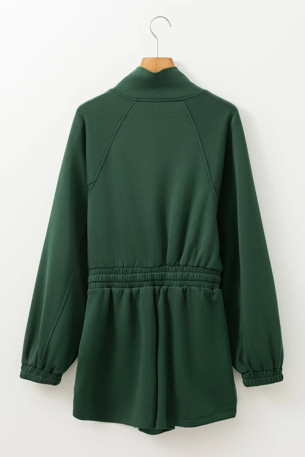 Drawstring Half Zip Long Sleeve Romper sold by Charming Charlie product image thumbnail 4