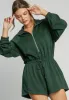 Drawstring Half Zip Long Sleeve Romper sold by Charming Charlie