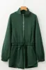 Drawstring Half Zip Long Sleeve Romper sold by Charming Charlie