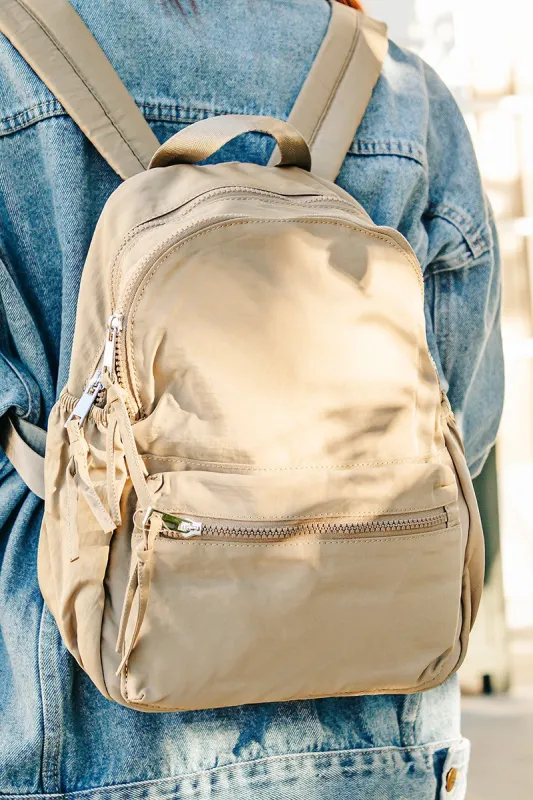 Fame Adjustable Strap Nylon Backpack Bag with Side Pockets sold by Charming Charlie
