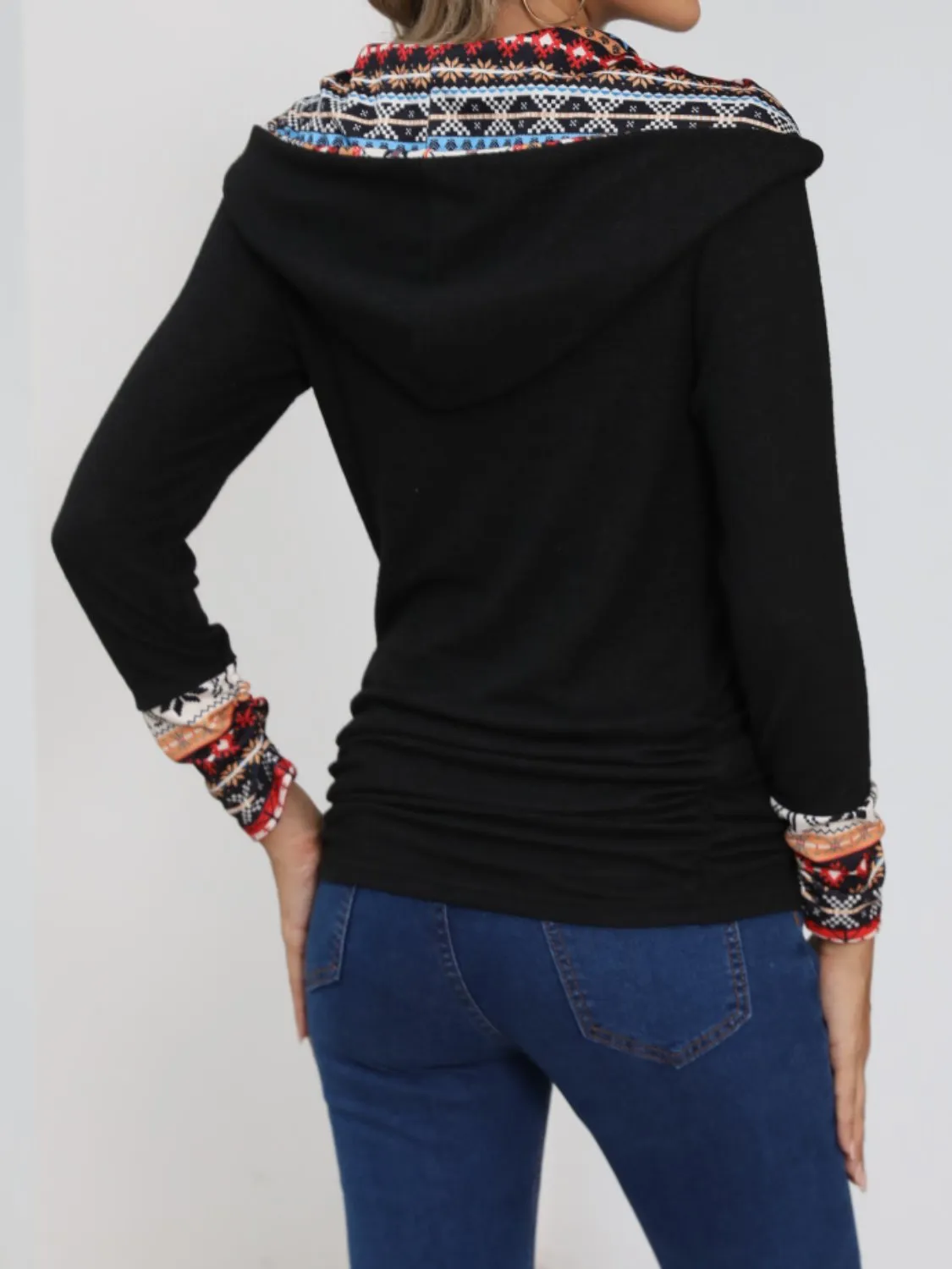 Printed Collared Neck Long Sleeve Blouse sold by Charming Charlie product image thumbnail 2