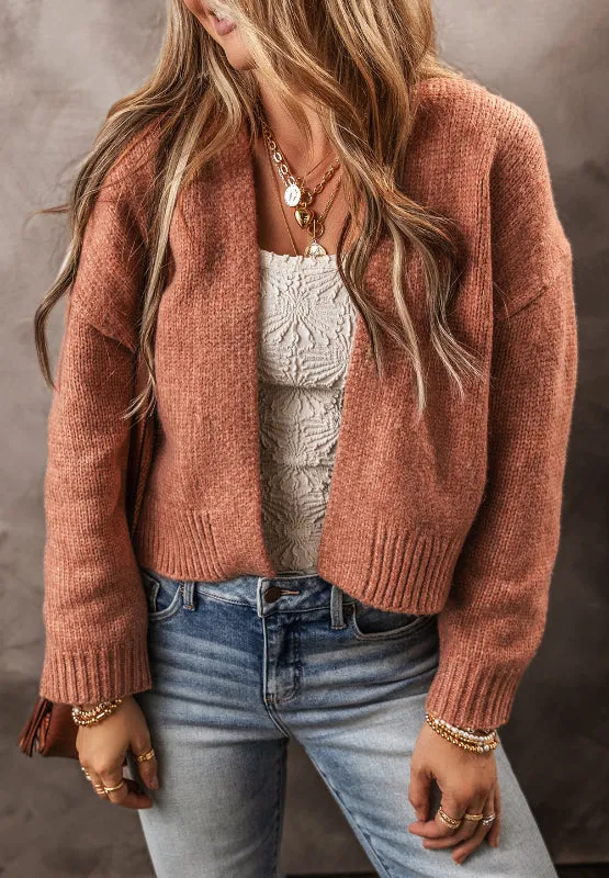 Slit Open Front Dropped Shoulder Cardigan sold by Charming Charlie product image thumbnail 3