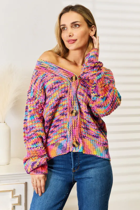 Angel Wings Woven Right V-Neck Long Sleeve Cardigan sold by Charming Charlie