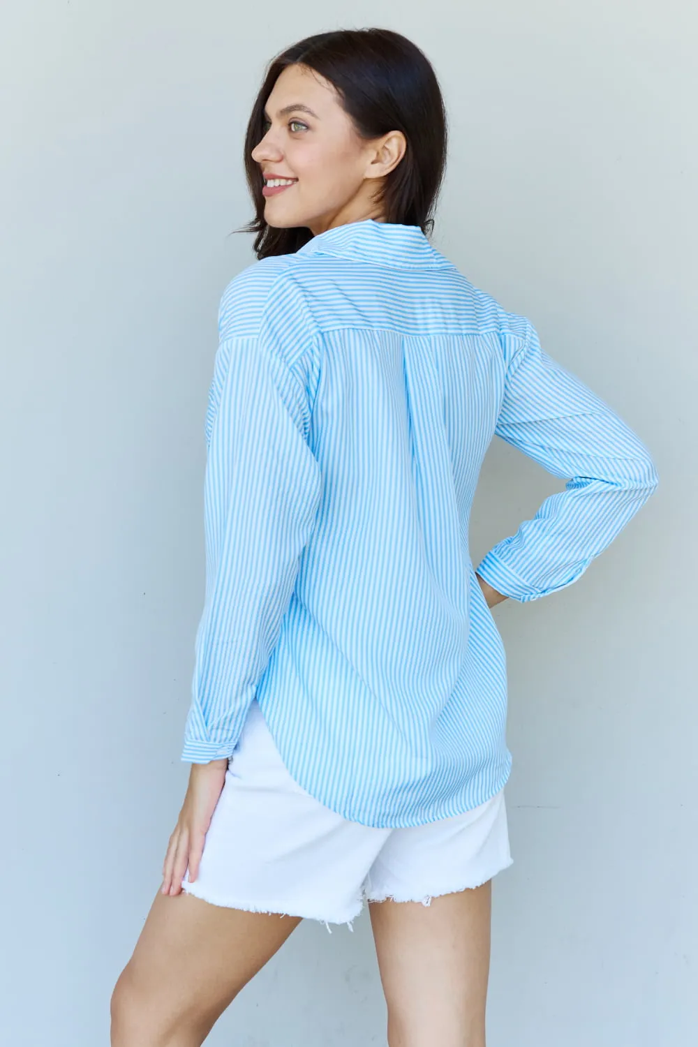 Doublju She Means Business Striped Button Down Shirt Top sold by Charming Charlie product image thumbnail 2