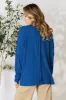 Basic Bae Full Size Ribbed Round Neck Slit Knit Top sold by Charming Charlie