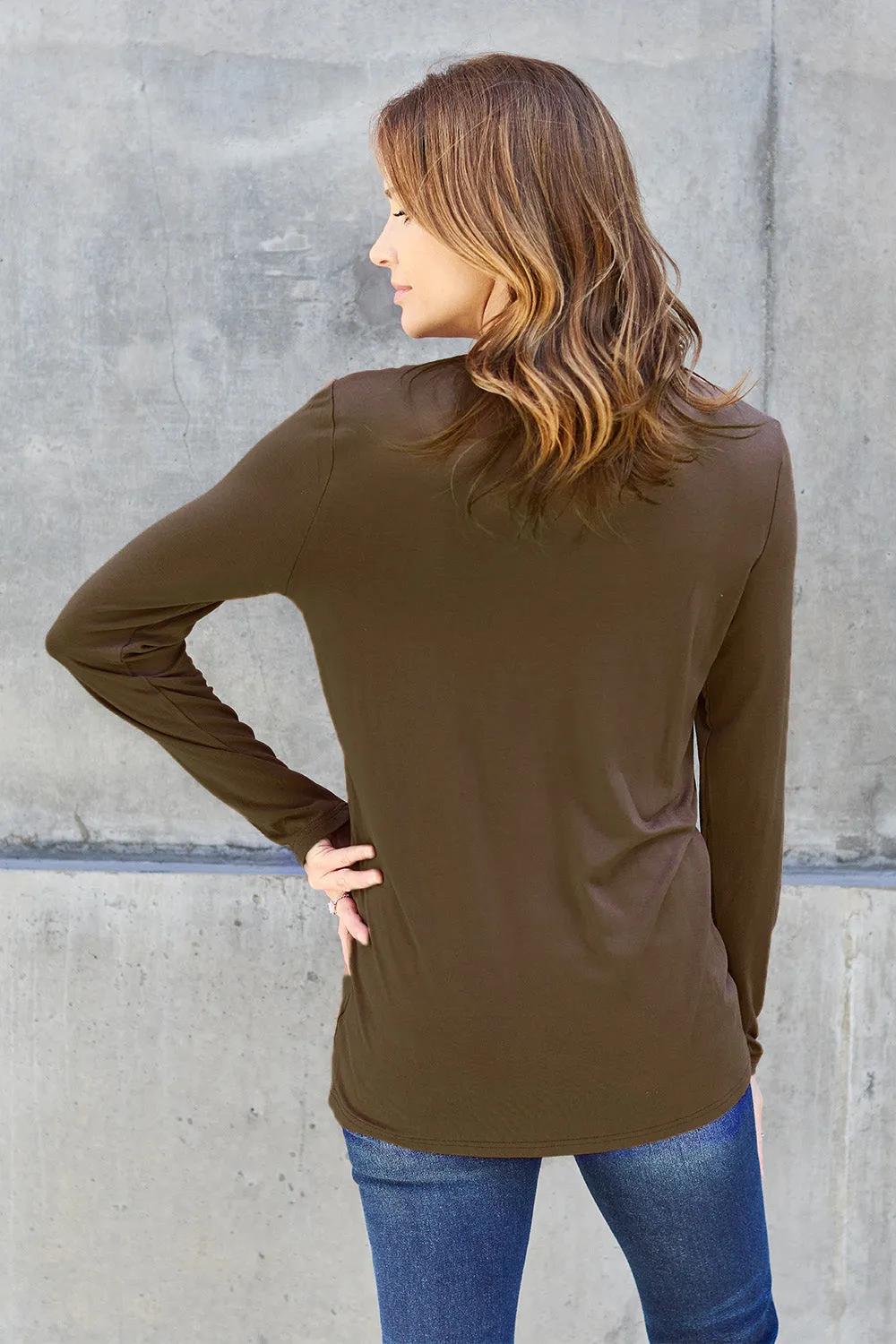 Basic Bae Full Size Round Neck Long Sleeve Top sold by Charming Charlie product image thumbnail 2