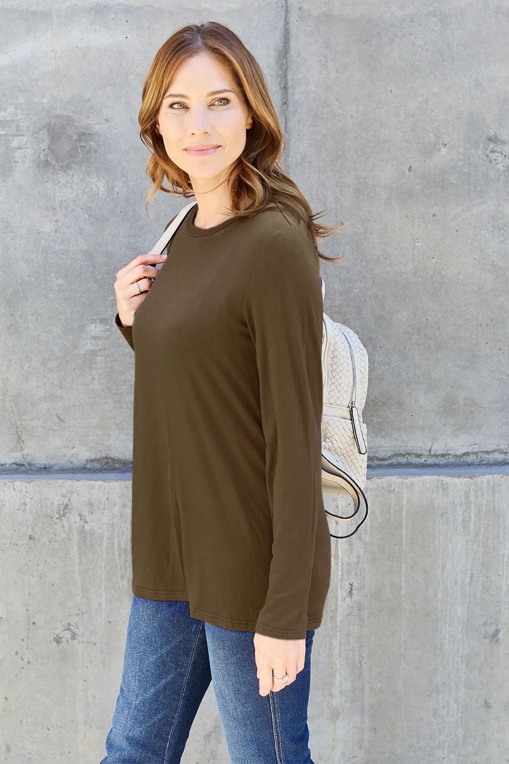 Basic Bae Full Size Round Neck Long Sleeve Top sold by Charming Charlie product image thumbnail 3