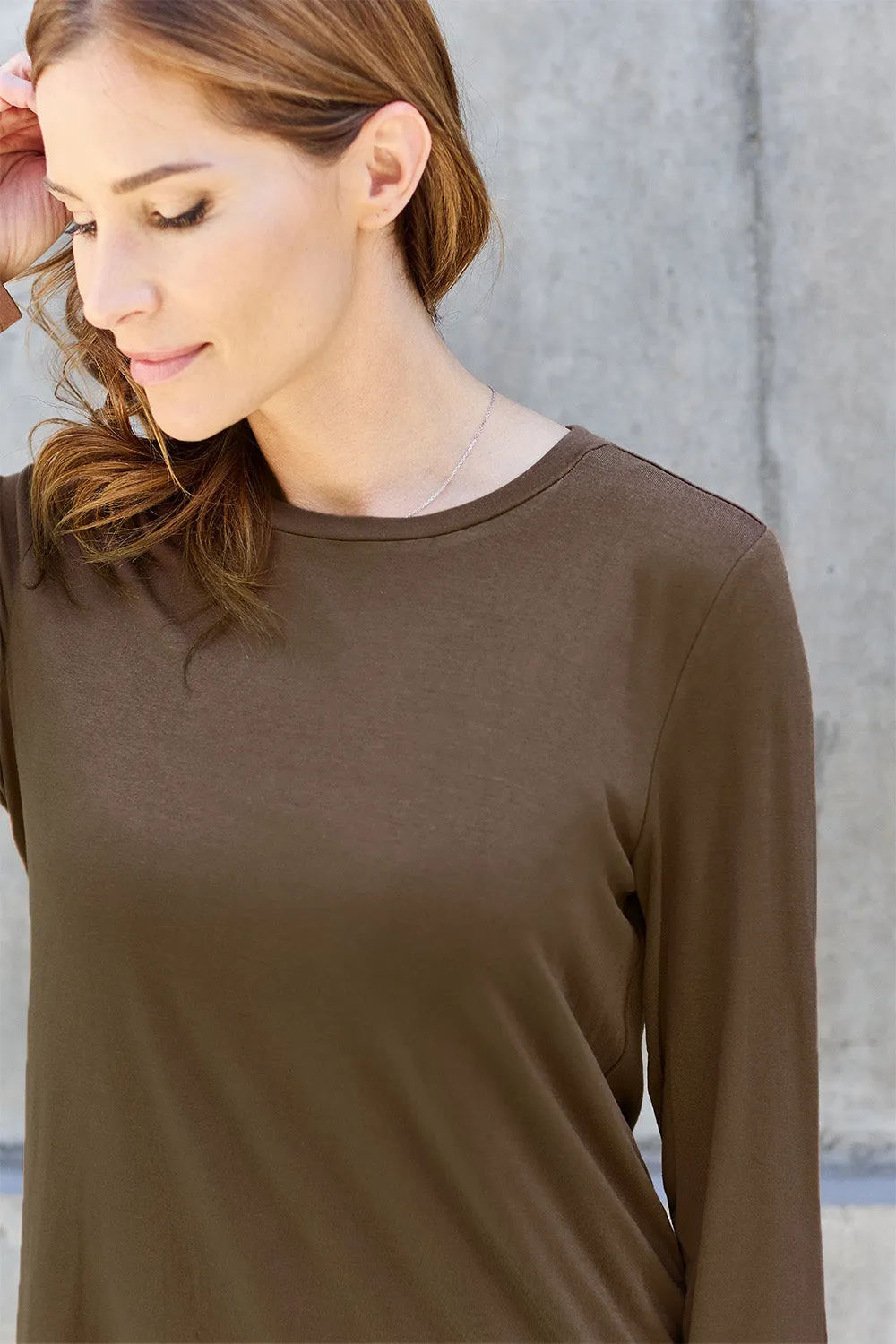 Basic Bae Full Size Round Neck Long Sleeve Top sold by Charming Charlie product image thumbnail 4