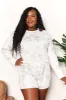 Double Take Floral Long Sleeve Top and Shorts Loungewear Set sold by Charming Charlie