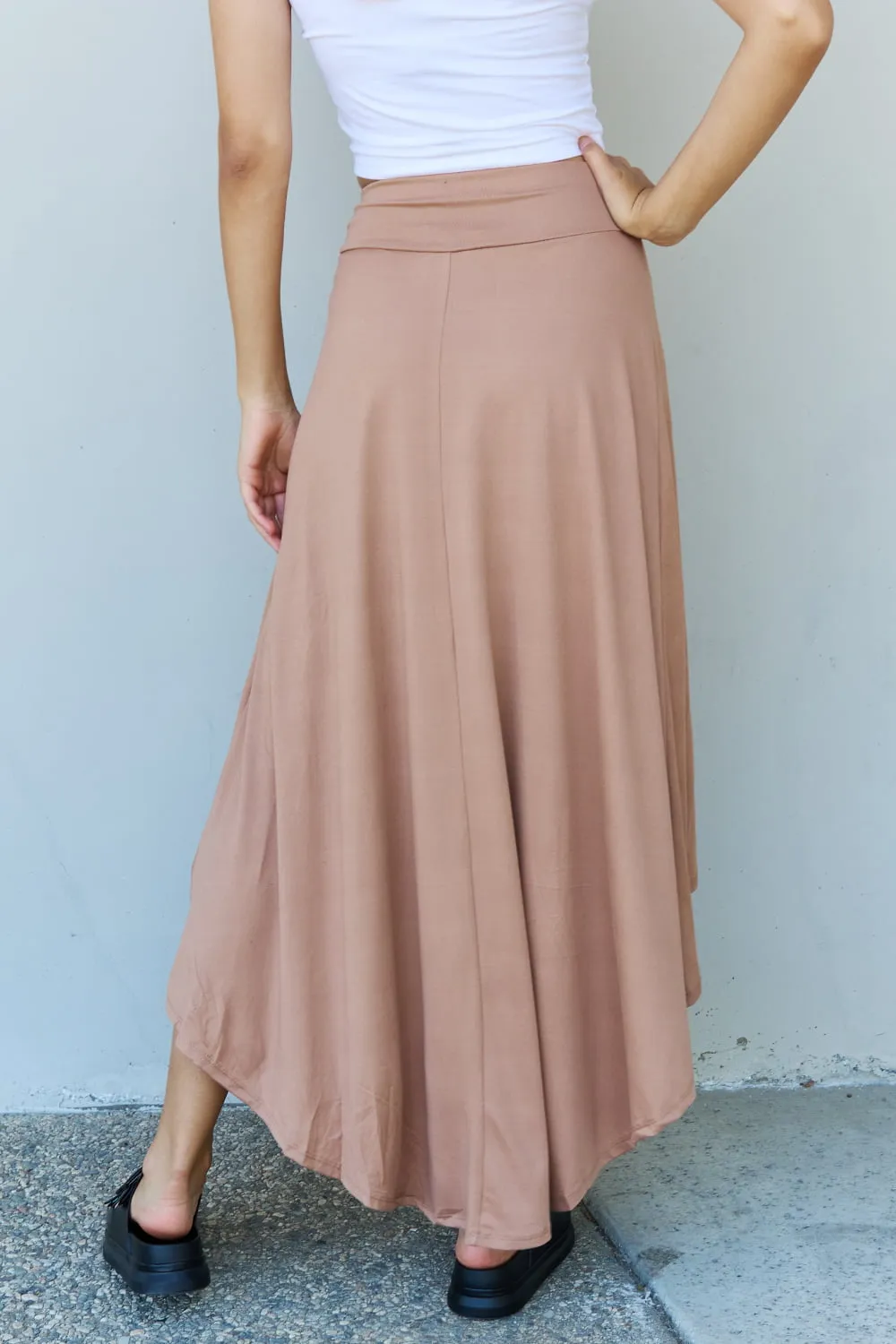 Ninexis First Choice High Waisted Flare Maxi Skirt in Camel sold by Charming Charlie product image thumbnail 2