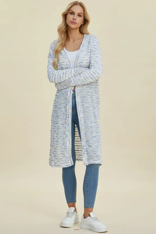 Double Take Full Size Open Front Longline Cardigan sold by Charming Charlie