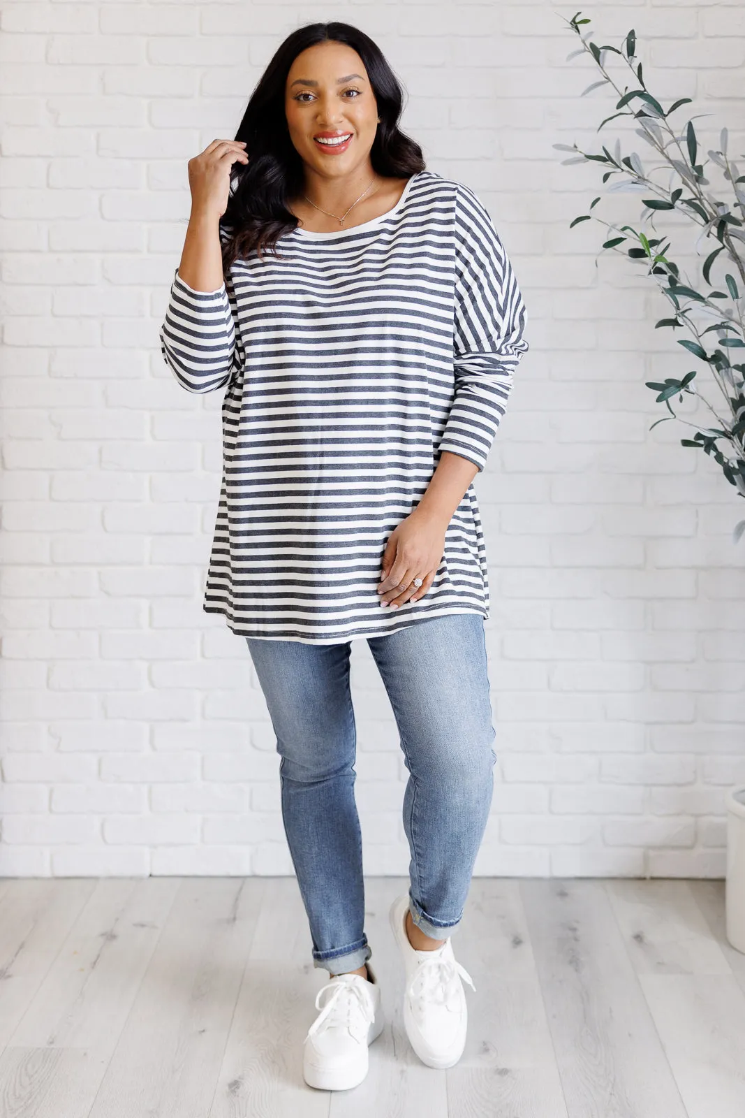 Obviously Mine Striped Oversized Top sold by Charming Charlie product image thumbnail 2
