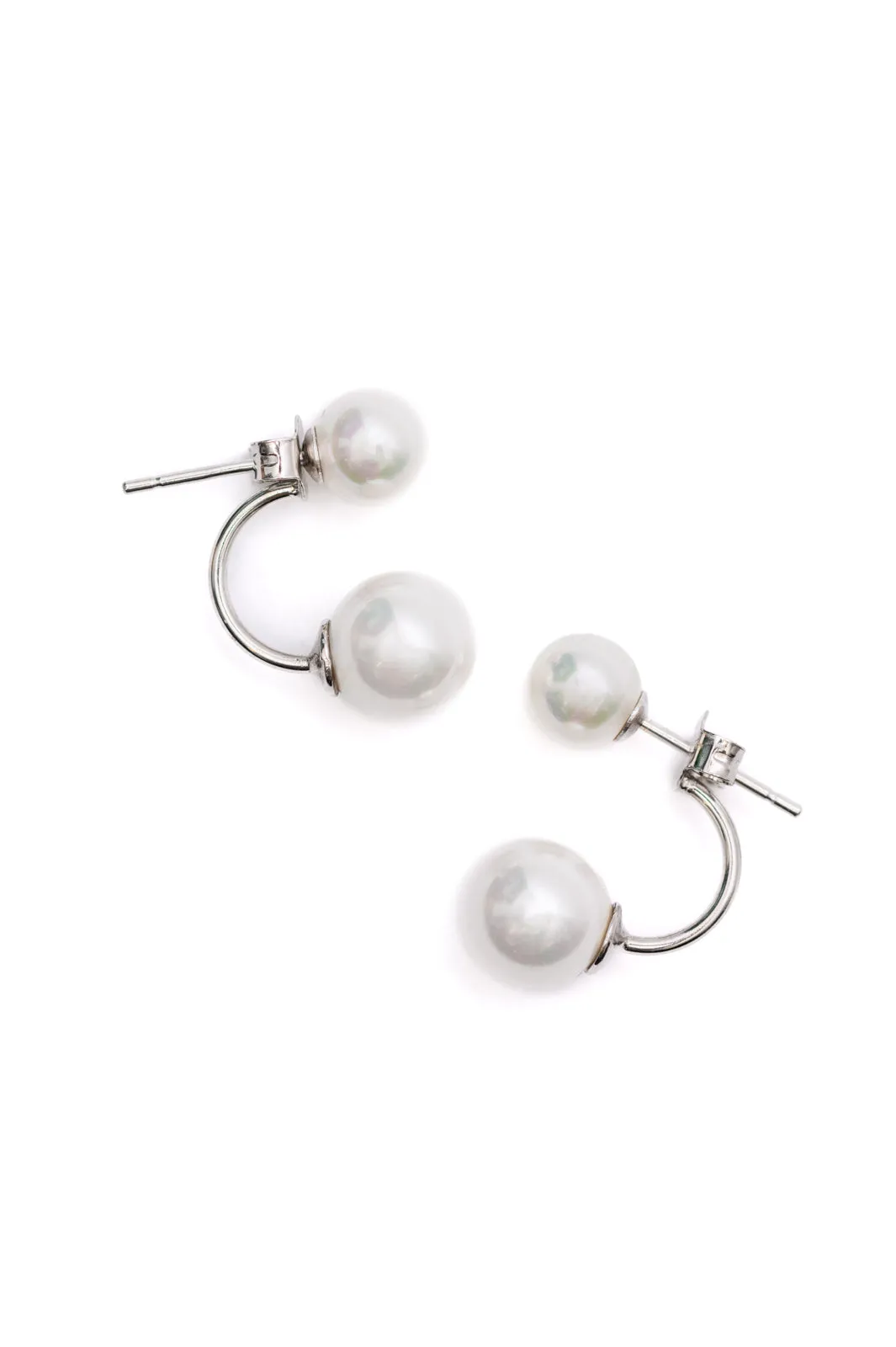 Double Pearl Stud Earrings sold by Charming Charlie product image thumbnail 4