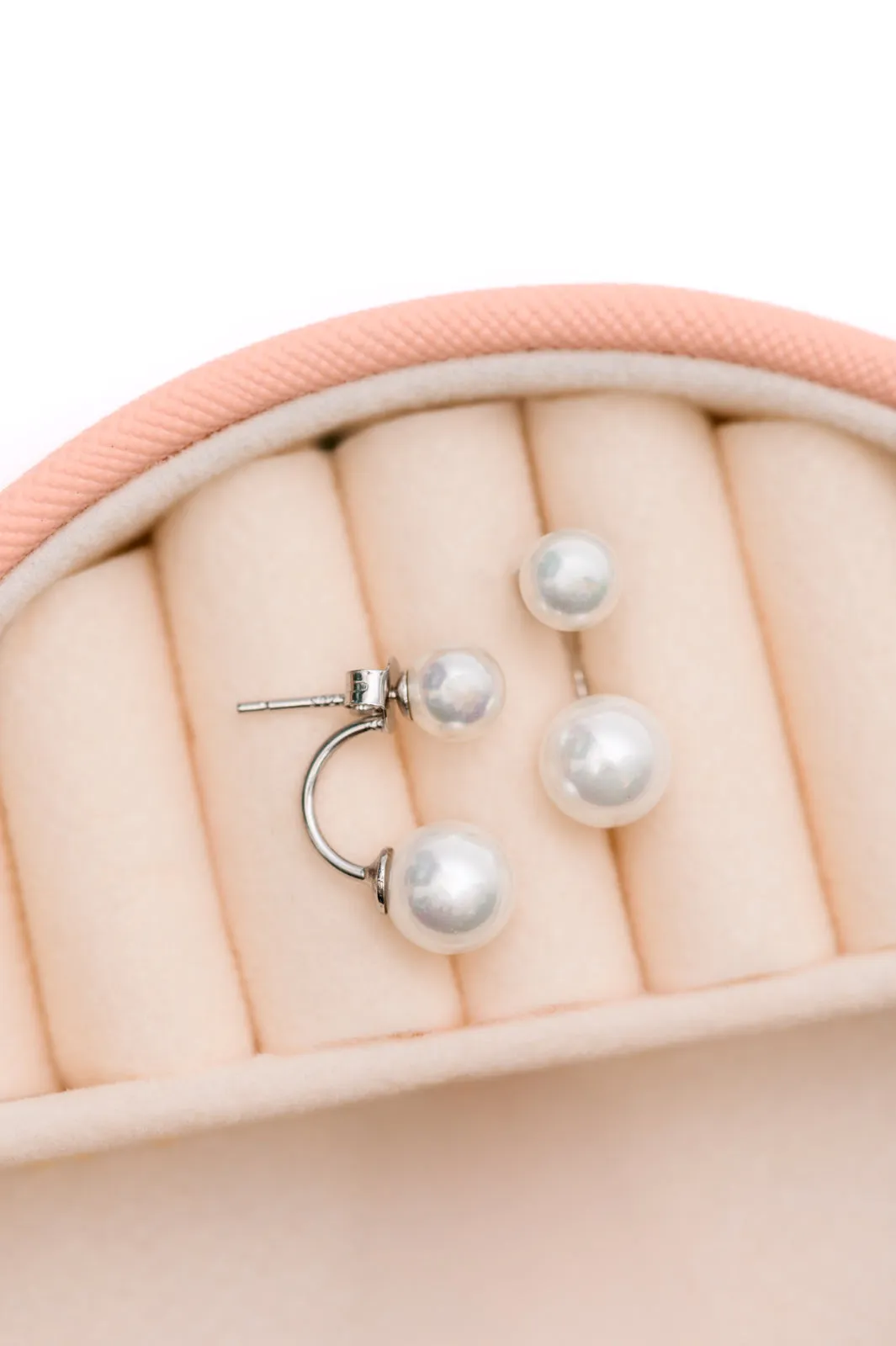 Double Pearl Stud Earrings sold by Charming Charlie