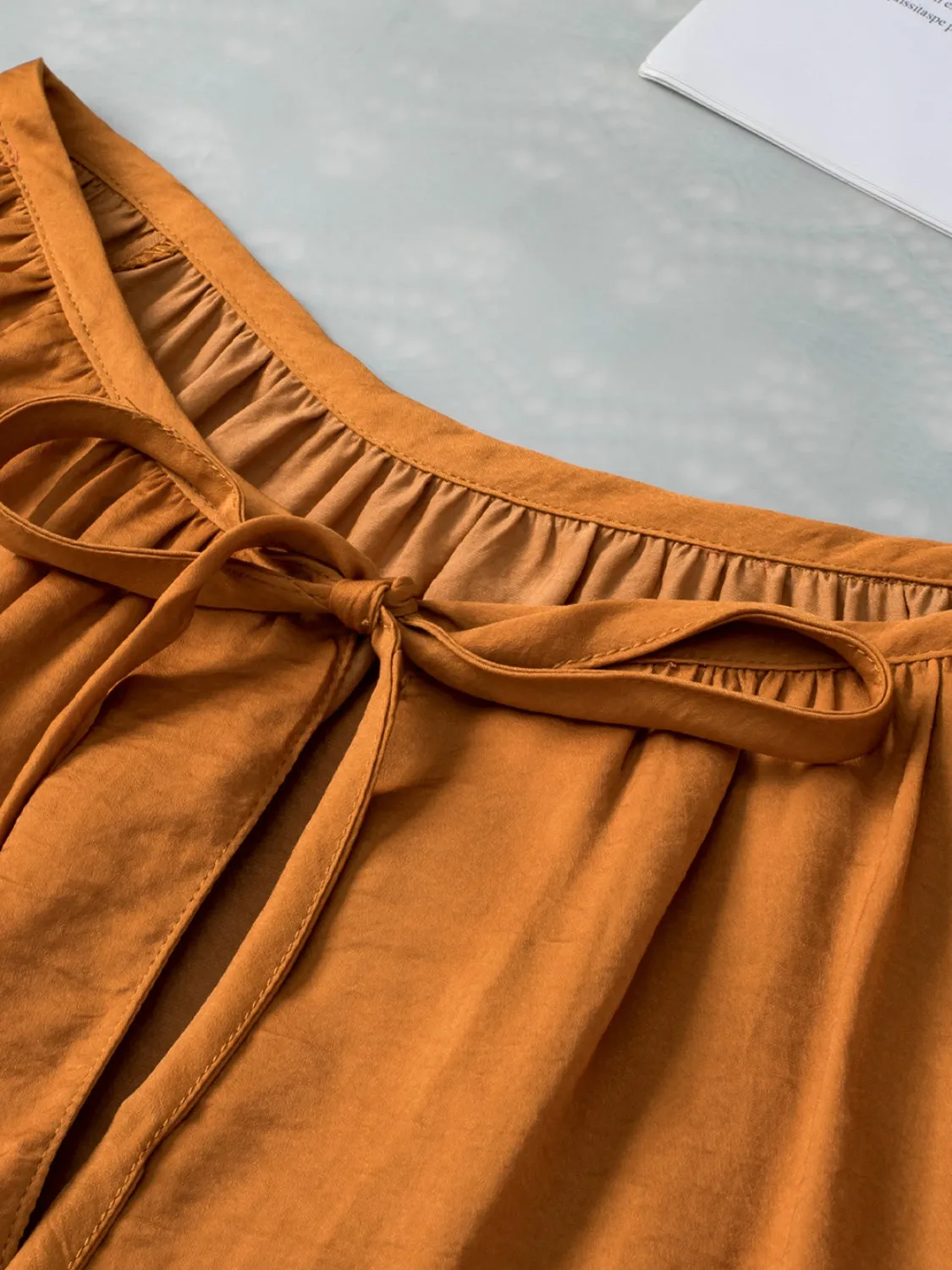 Tie Neck Balloon Sleeve Blouse sold by Charming Charlie product image thumbnail 4