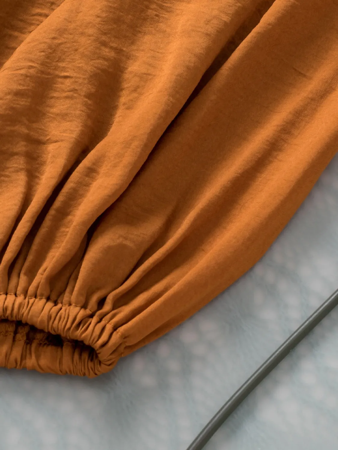 Tie Neck Balloon Sleeve Blouse sold by Charming Charlie product image thumbnail 5