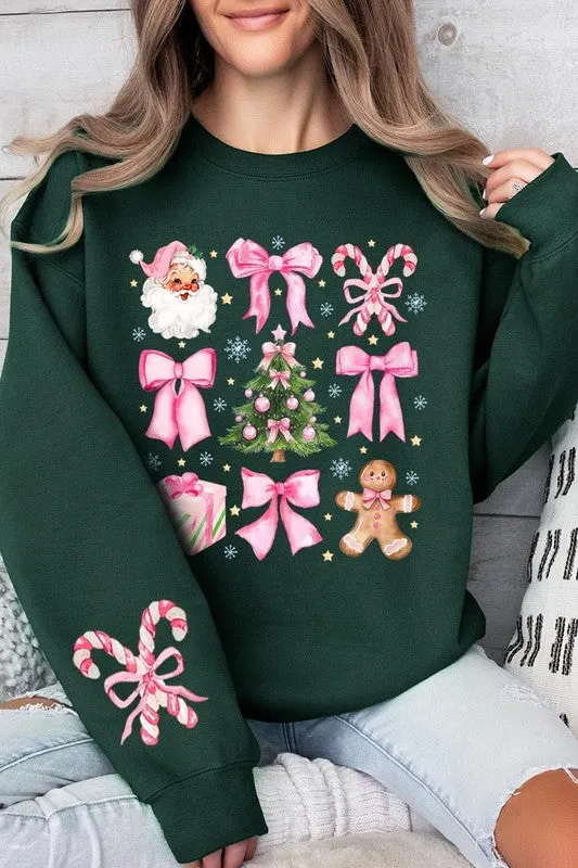 Coquette Pink Christmas Graphic Fleece Sweatshirts sold by Charming Charlie product image thumbnail 3