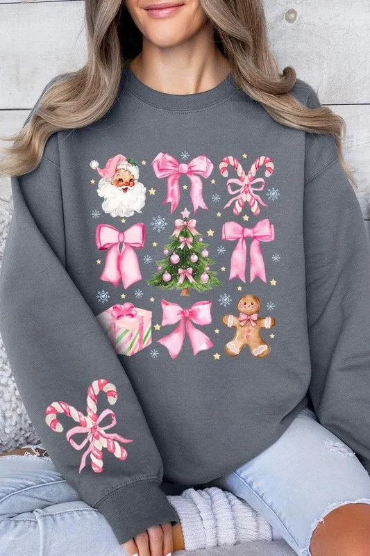 Coquette Pink Christmas Graphic Fleece Sweatshirts sold by Charming Charlie product image thumbnail 5
