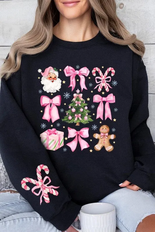 Coquette Pink Christmas Graphic Fleece Sweatshirts sold by Charming Charlie product image thumbnail 4