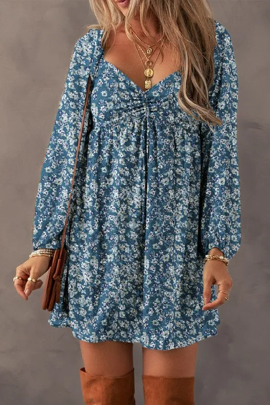 Print Sweetheart Neck Smocked Back Mini Dress sold by Charming Charlie product image thumbnail 3