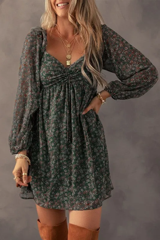 Print Sweetheart Neck Smocked Back Mini Dress sold by Charming Charlie product image thumbnail 2