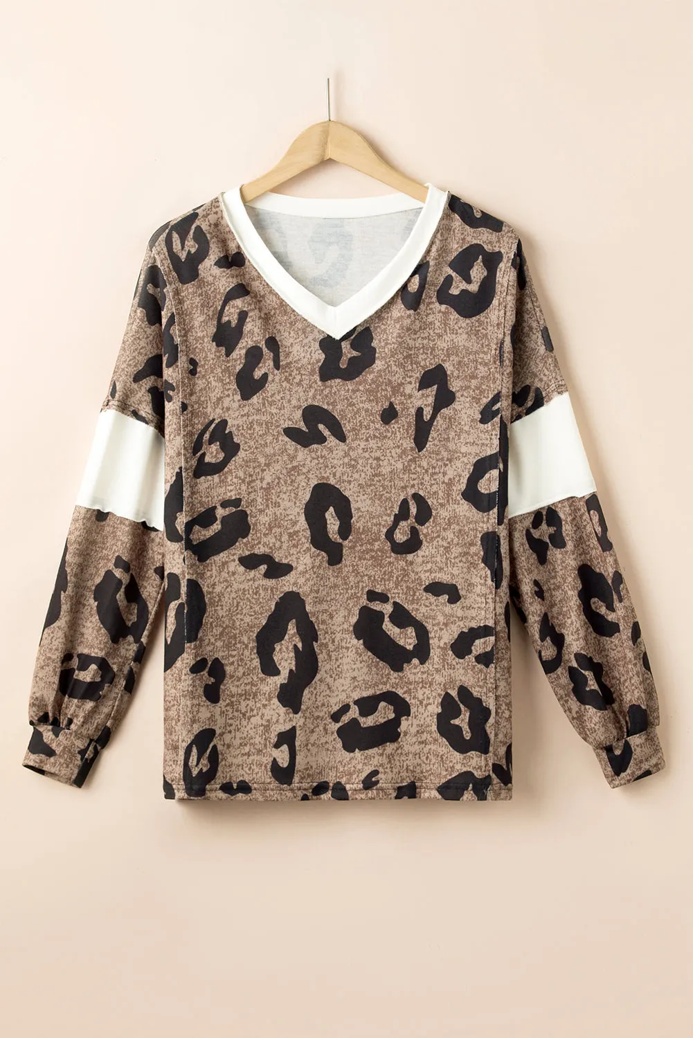 Leopard V-Neck Long Sleeve Blouse sold by Charming Charlie product image thumbnail 5