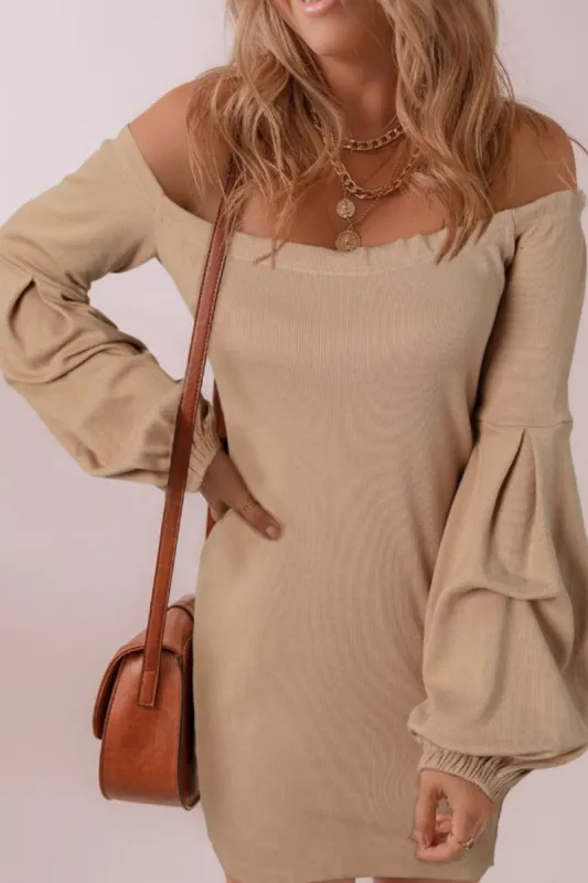 Ruched Off Shoulder Long Sleeve Dress sold by Charming Charlie