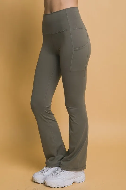 Love Tree High Waist Flare Active Leggings with Side Pockets sold by Charming Charlie product image thumbnail 3