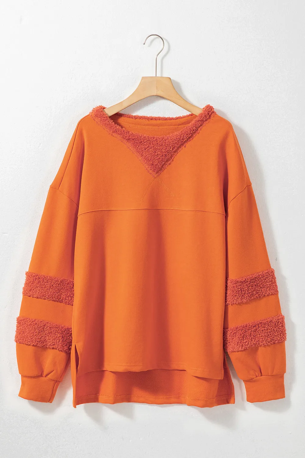 High-Low Round Neck Long Sleeve Sweatshirt sold by Charming Charlie product image thumbnail 3