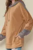 Drawstring Contrast Long Sleeve Hoodie sold by Charming Charlie