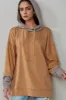 Drawstring Contrast Long Sleeve Hoodie sold by Charming Charlie