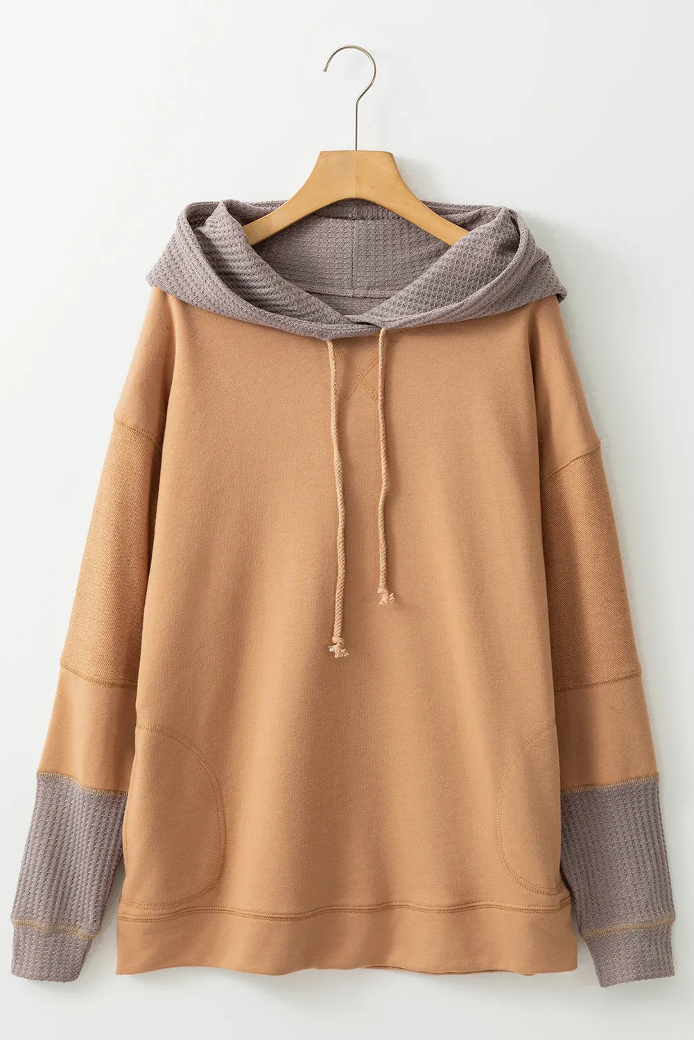 Drawstring Contrast Long Sleeve Hoodie sold by Charming Charlie product image thumbnail 5
