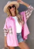 Plaid Button Up Shacket with Chest Pockets sold by Charming Charlie