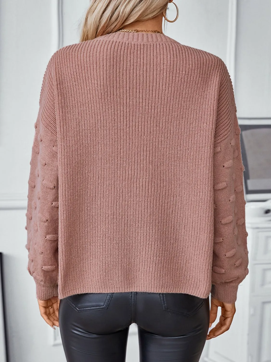 Round Neck Drop Shoulder Sweater sold by Charming Charlie product image thumbnail 2