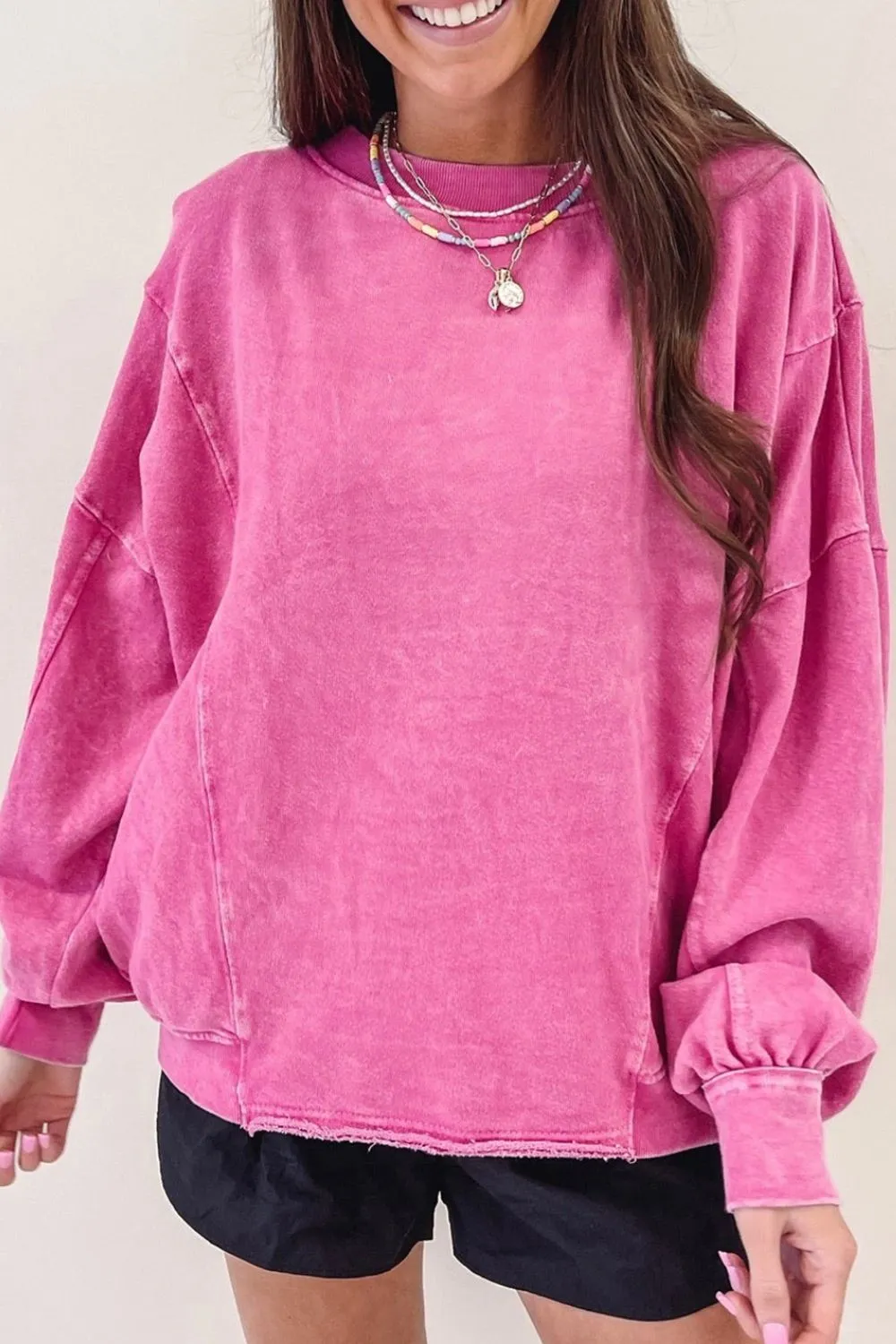 Round Neck Long Sleeve Sweatshirt sold by Charming Charlie