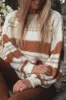 Striped Round Neck Dropped Shoulder Sweater sold by Charming Charlie