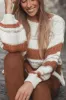 Striped Round Neck Dropped Shoulder Sweater sold by Charming Charlie