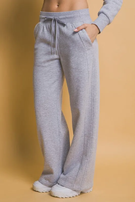 Love Tree Drawstring Wide Leg Sweatpants with Pockets sold by Charming Charlie product image thumbnail 4