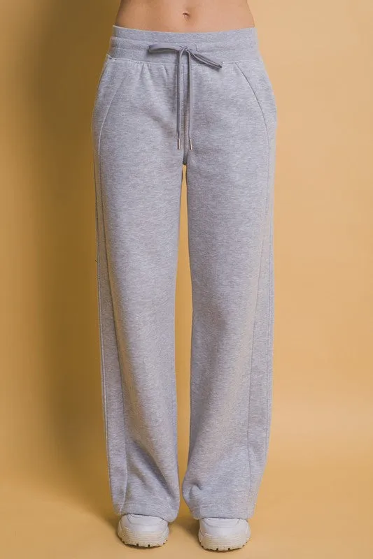 Love Tree Drawstring Wide Leg Sweatpants with Pockets sold by Charming Charlie product image thumbnail 2