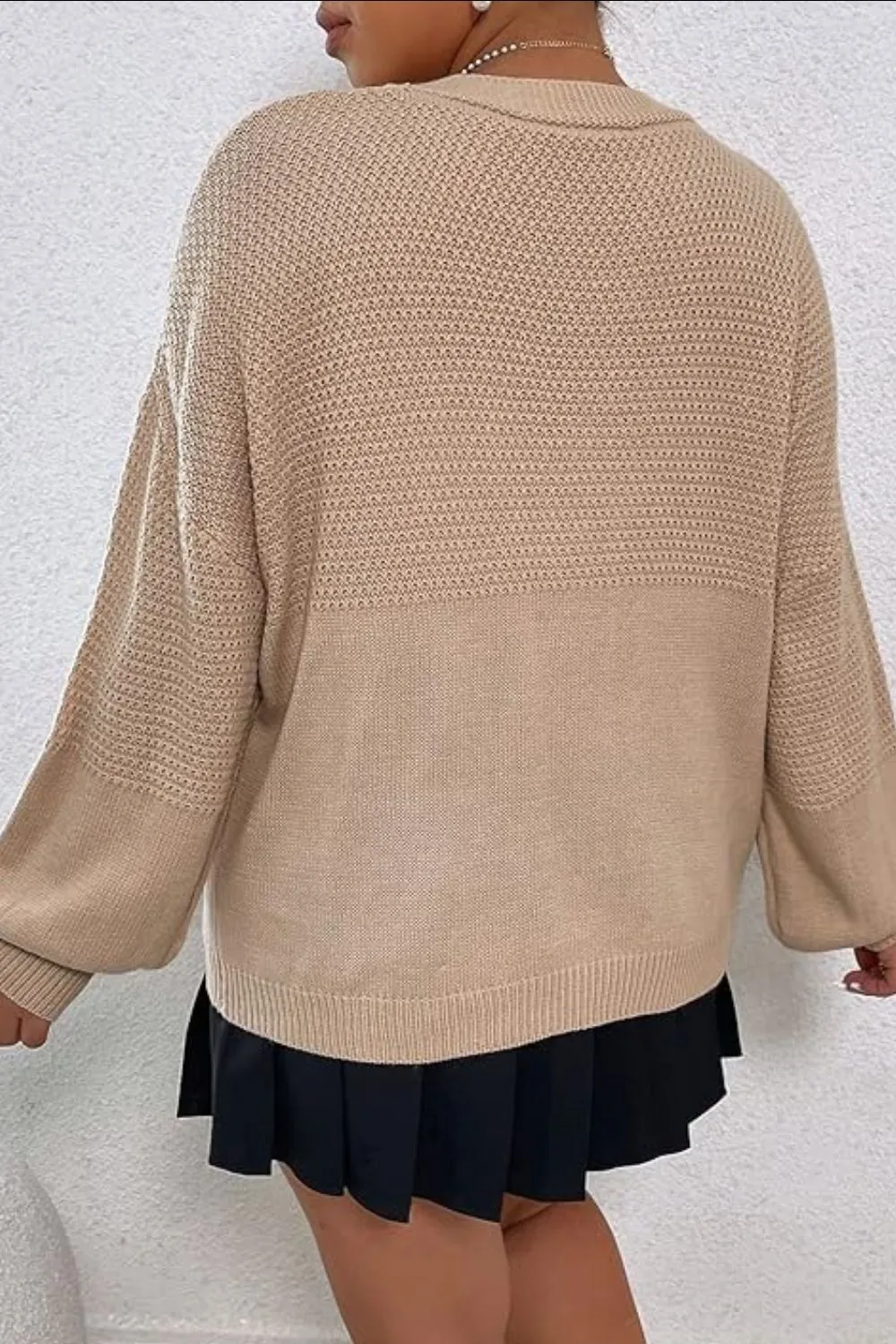 Floral Applique Drop Shoulder Open Front Cardigan sold by Charming Charlie product image thumbnail 3