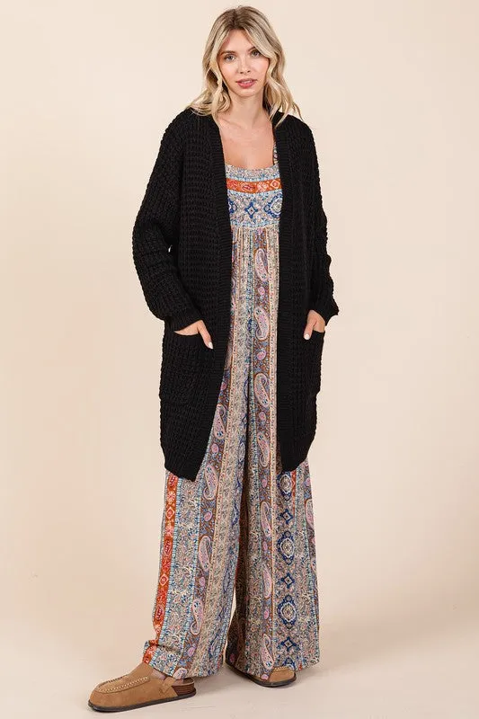 Mittoshop Open Front Long Sleeve Longline Cardigan sold by Charming Charlie product image thumbnail 3