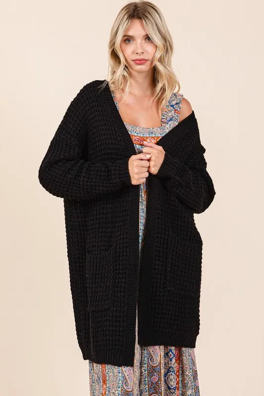 Mittoshop Open Front Long Sleeve Longline Cardigan sold by Charming Charlie