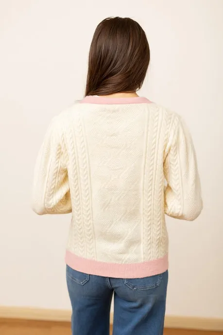 Beige and Pink Nutcracker Sweater sold by Charming Charlie product image thumbnail 5