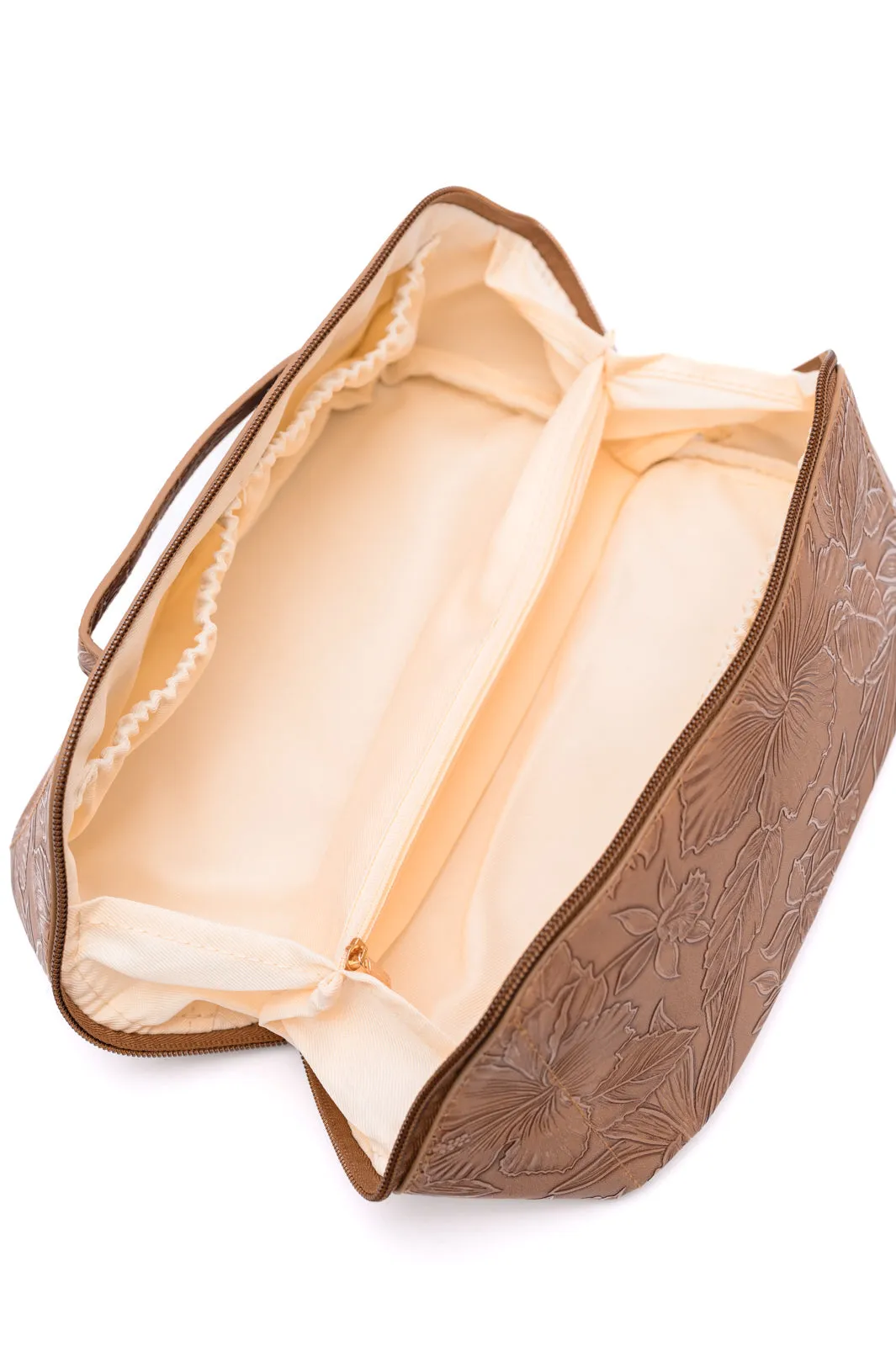 Life In Luxury Large Capacity Cosmetic Bag in Cream sold by Charming Charlie product image thumbnail 4